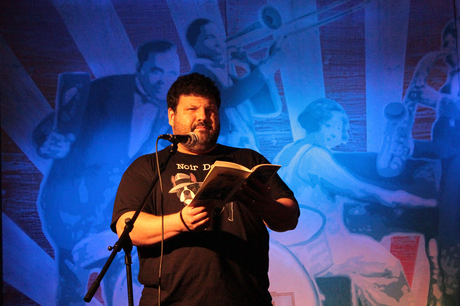 Thomas Pluck reading at Noir at the Bar Bouchercon 2015